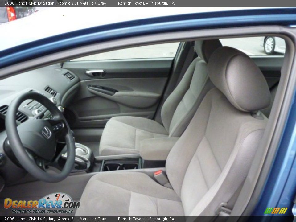 2006 Honda Civic LX Sedan Atomic Blue Metallic / Gray Photo #4