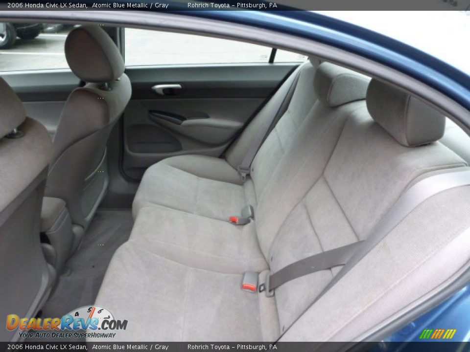 2006 Honda Civic LX Sedan Atomic Blue Metallic / Gray Photo #5