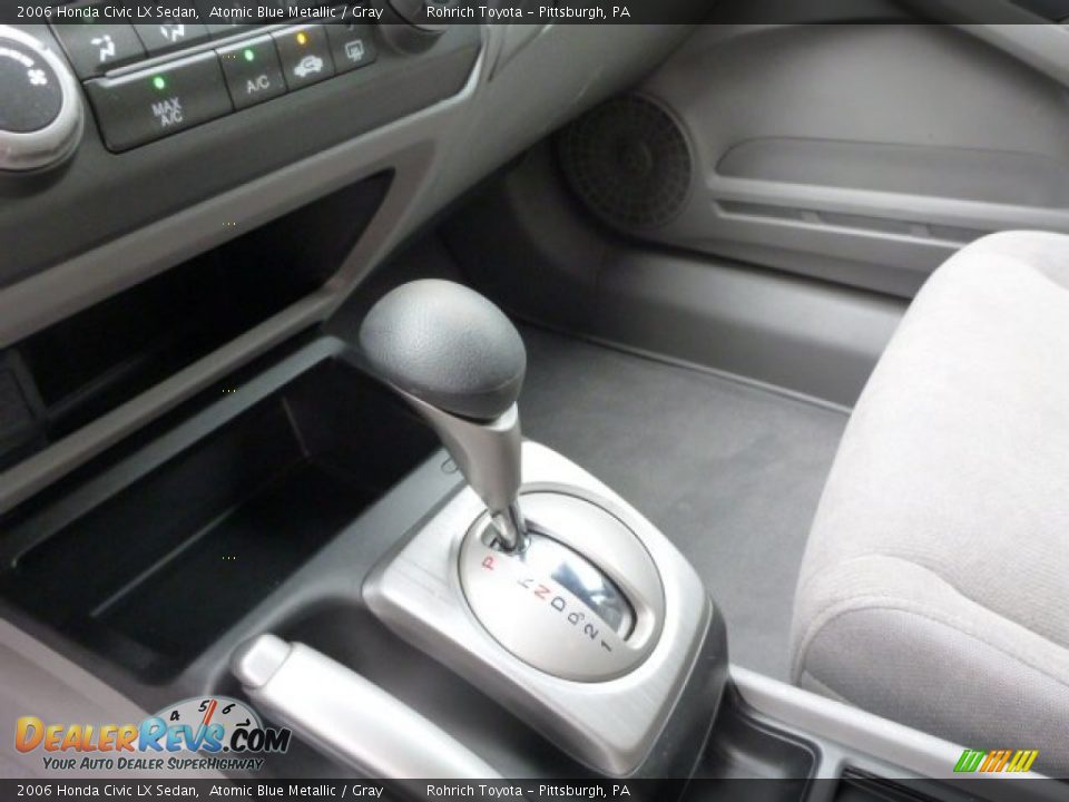 2006 Honda Civic LX Sedan Atomic Blue Metallic / Gray Photo #7