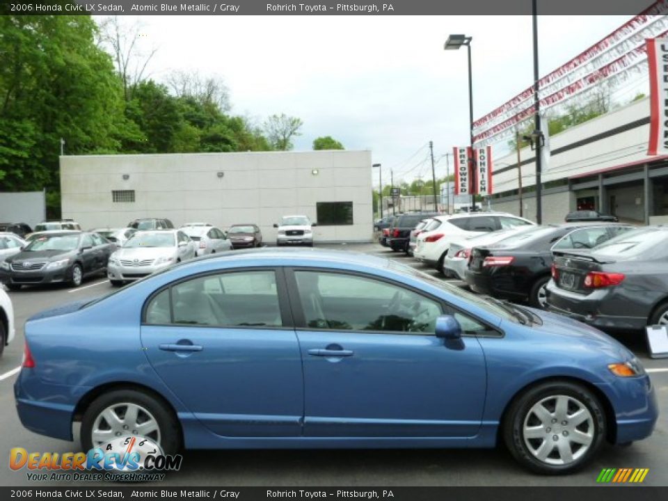 2006 Honda Civic LX Sedan Atomic Blue Metallic / Gray Photo #10