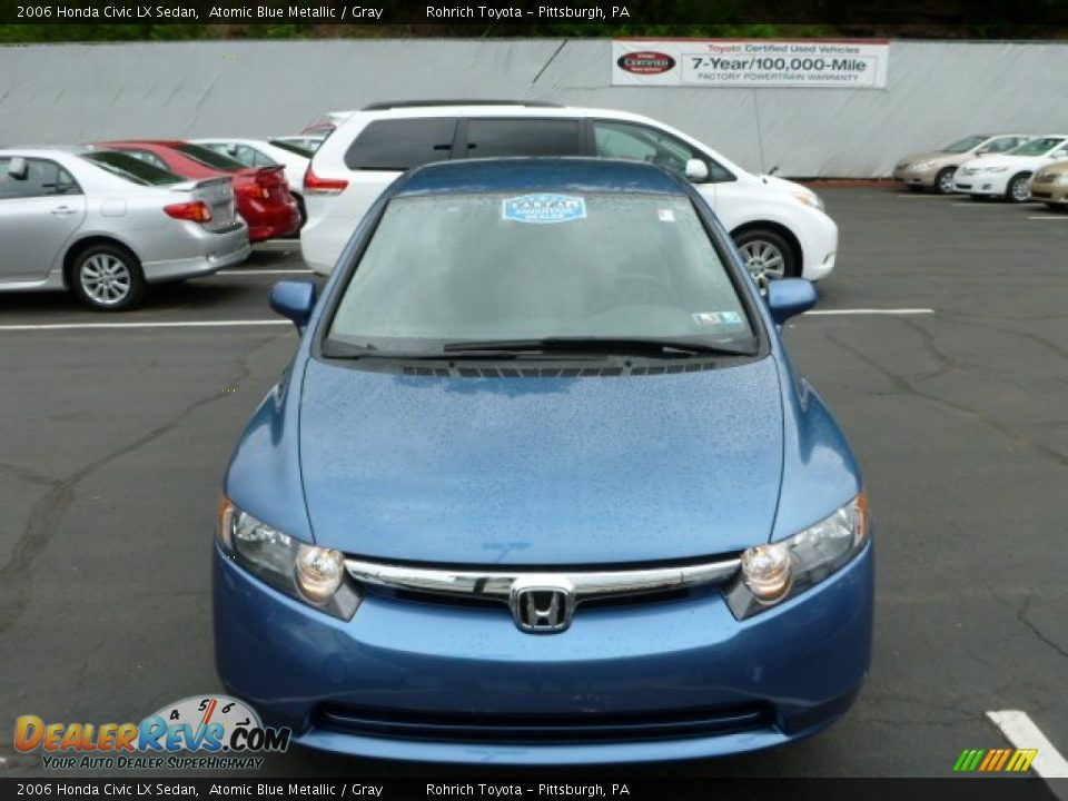 2006 Honda Civic LX Sedan Atomic Blue Metallic / Gray Photo #14
