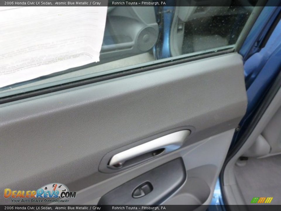 2006 Honda Civic LX Sedan Atomic Blue Metallic / Gray Photo #15