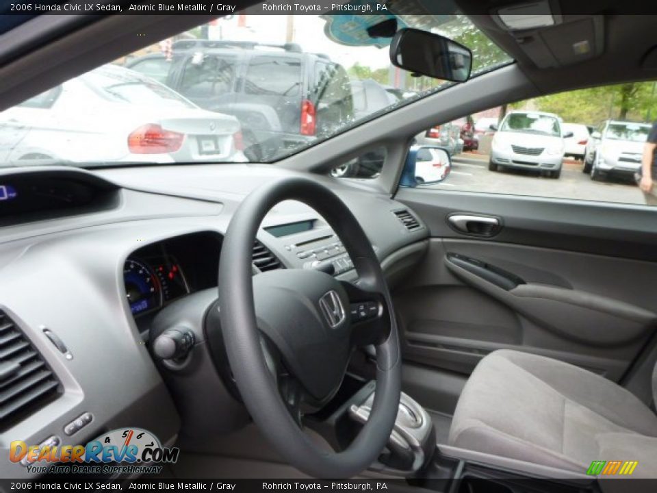 2006 Honda Civic LX Sedan Atomic Blue Metallic / Gray Photo #17