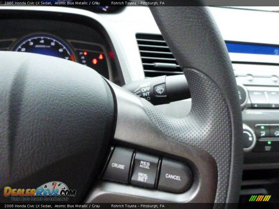 2006 Honda Civic LX Sedan Atomic Blue Metallic / Gray Photo #18