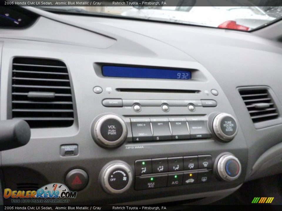 2006 Honda Civic LX Sedan Atomic Blue Metallic / Gray Photo #19