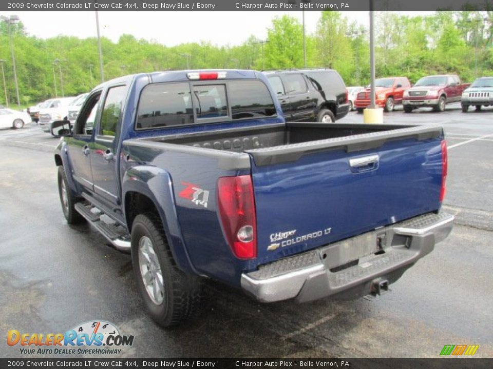 2009 Chevrolet Colorado LT Crew Cab 4x4 Deep Navy Blue / Ebony Photo #8