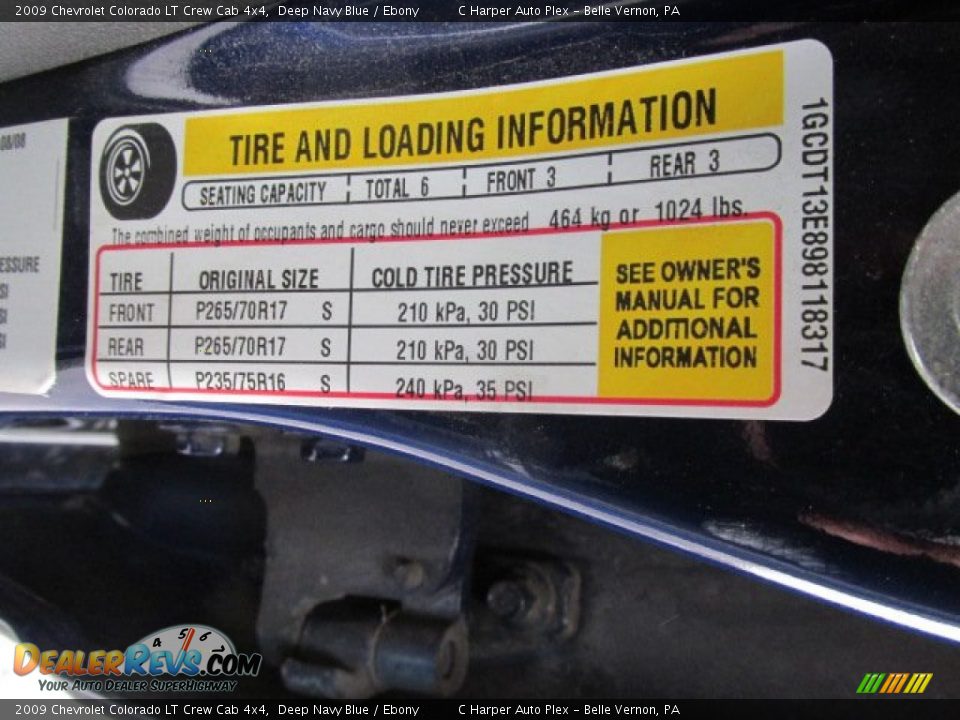 2009 Chevrolet Colorado LT Crew Cab 4x4 Deep Navy Blue / Ebony Photo #21