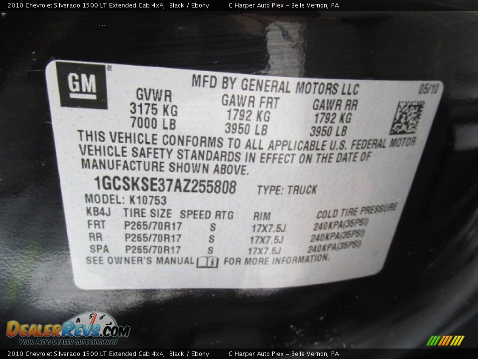 2010 Chevrolet Silverado 1500 LT Extended Cab 4x4 Black / Ebony Photo #24