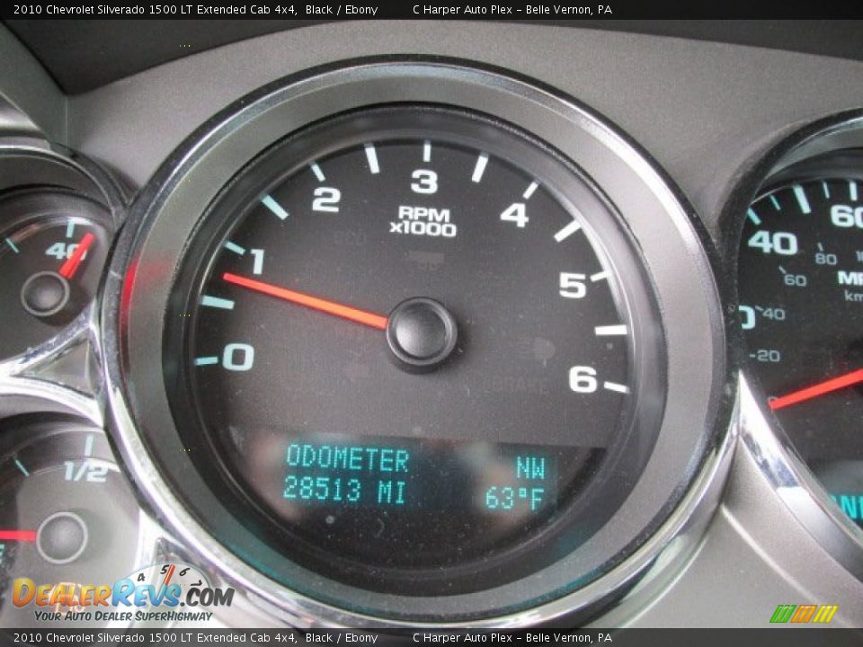 2010 Chevrolet Silverado 1500 LT Extended Cab 4x4 Black / Ebony Photo #25