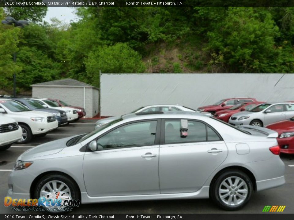 2010 Toyota Corolla S Classic Silver Metallic / Dark Charcoal Photo #2