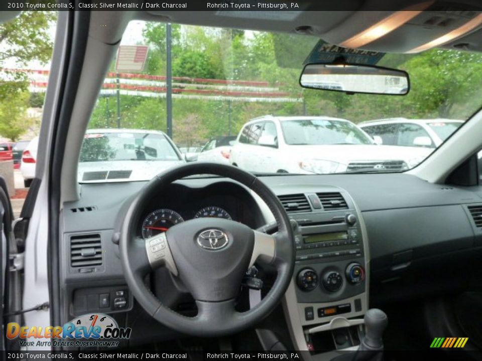 2010 Toyota Corolla S Classic Silver Metallic / Dark Charcoal Photo #6