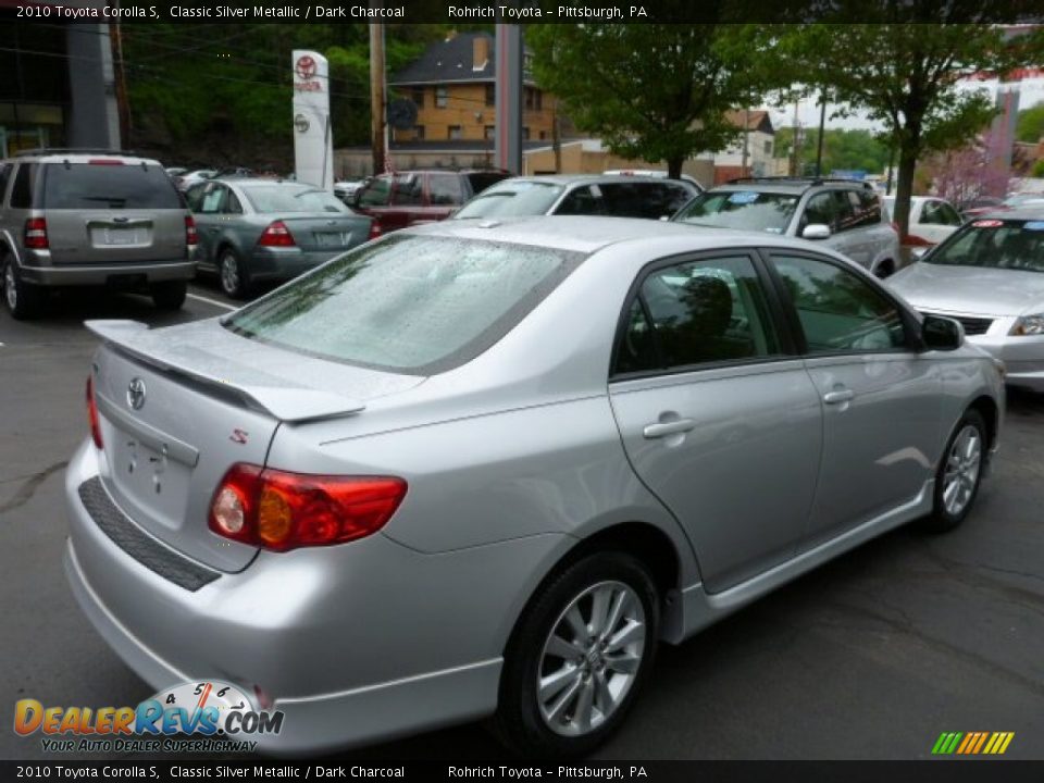 2010 Toyota Corolla S Classic Silver Metallic / Dark Charcoal Photo #11