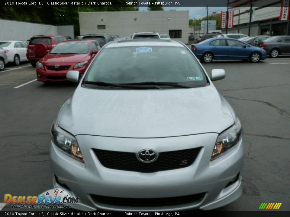 2010 Toyota Corolla S Classic Silver Metallic / Dark Charcoal Photo #14