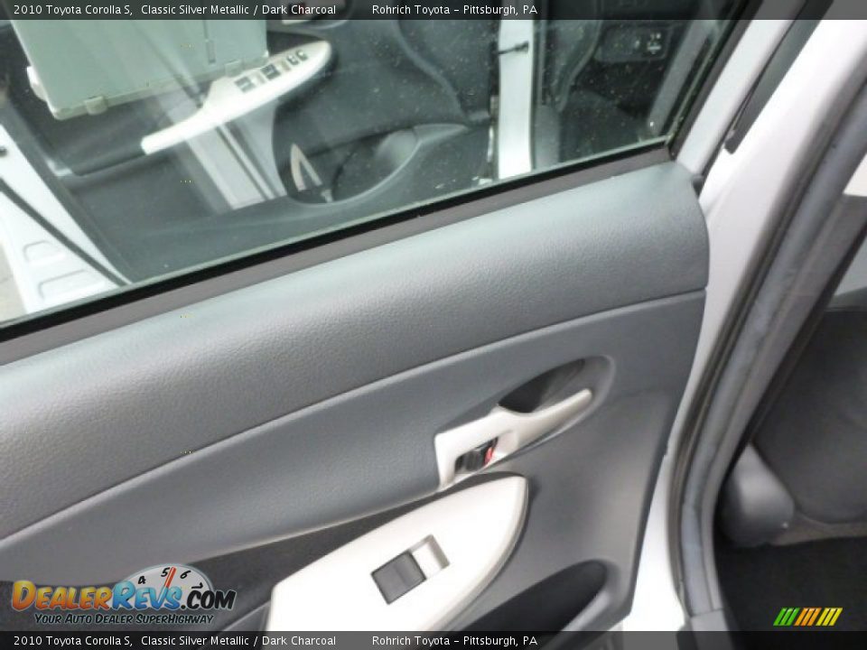 2010 Toyota Corolla S Classic Silver Metallic / Dark Charcoal Photo #15