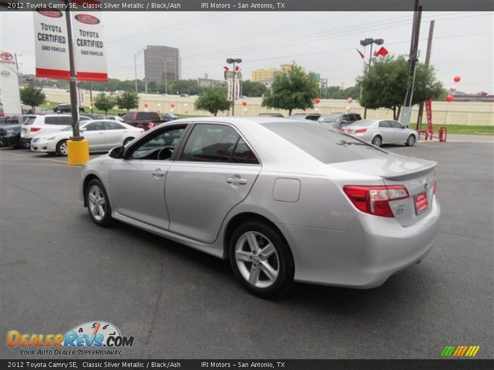 2012 Toyota Camry SE Classic Silver Metallic / Black/Ash Photo #5