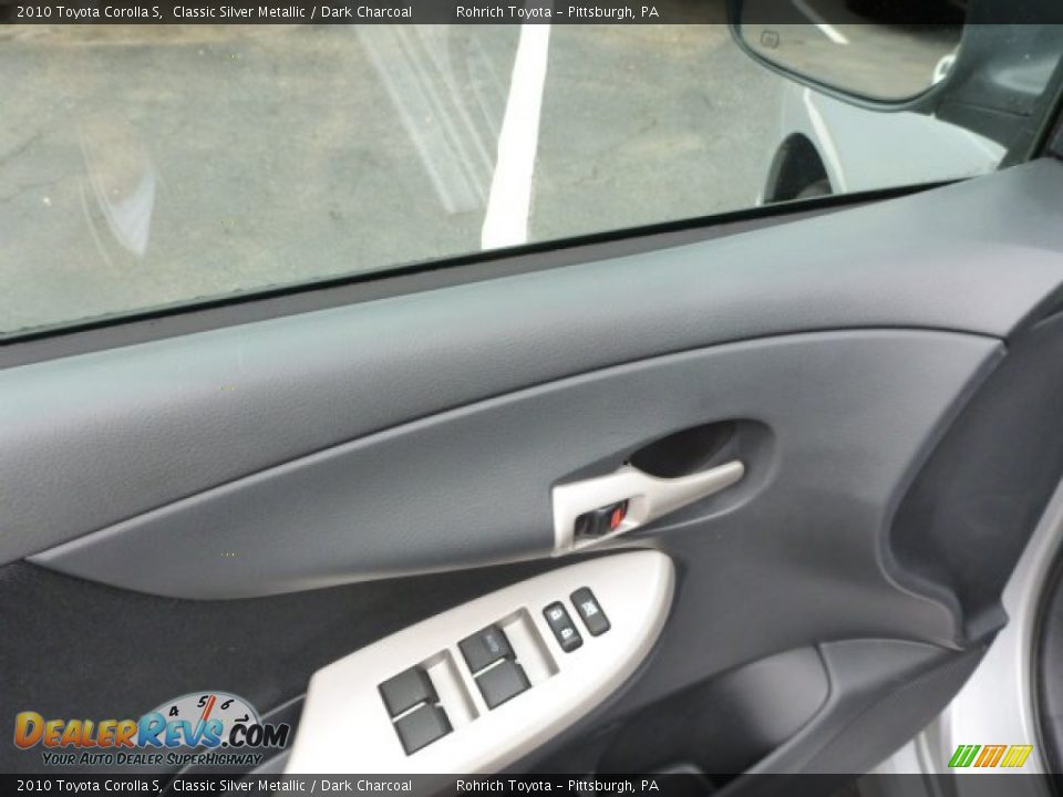 2010 Toyota Corolla S Classic Silver Metallic / Dark Charcoal Photo #16