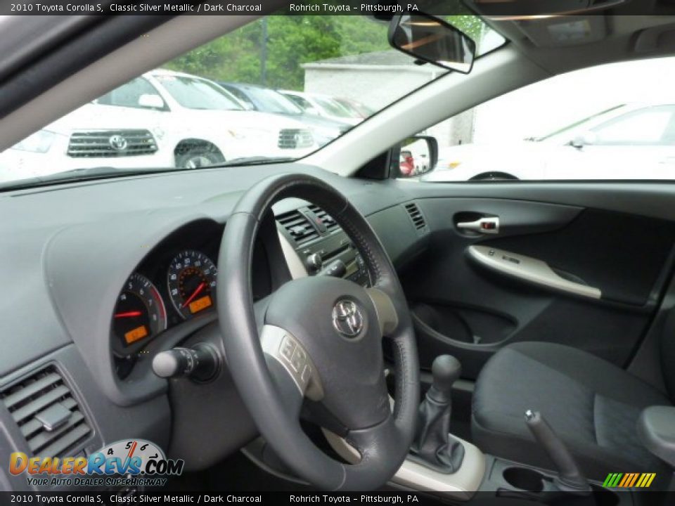 2010 Toyota Corolla S Classic Silver Metallic / Dark Charcoal Photo #17