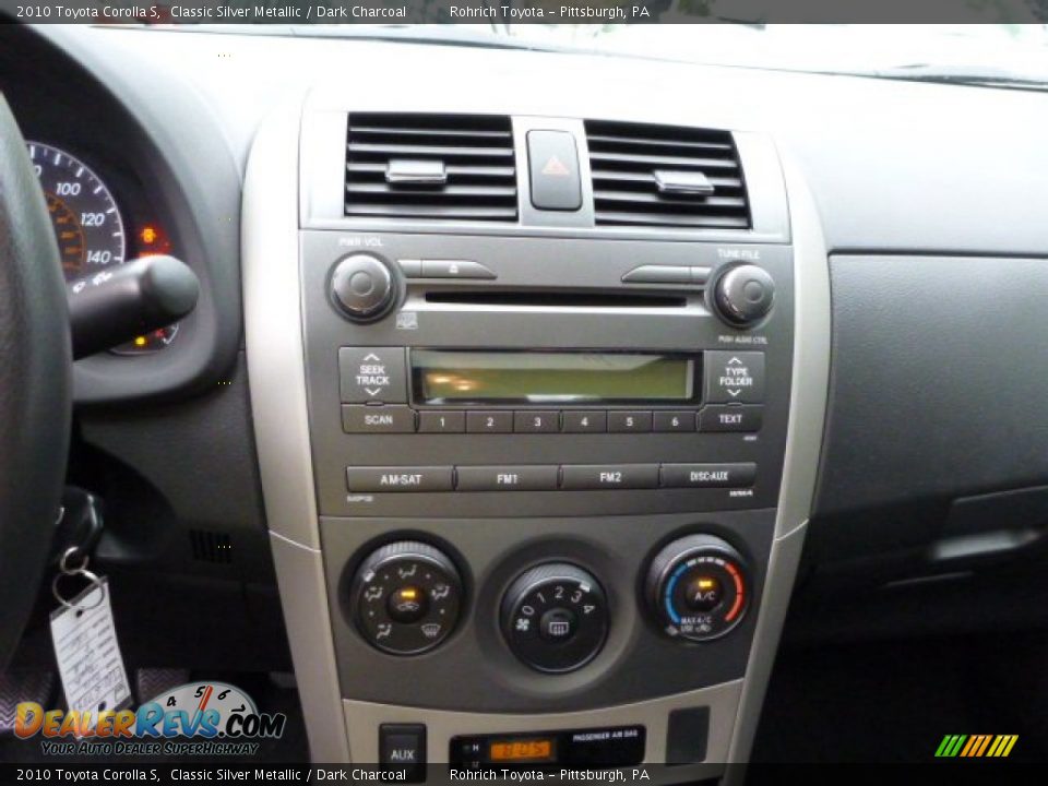 2010 Toyota Corolla S Classic Silver Metallic / Dark Charcoal Photo #19