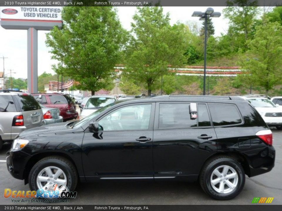 2010 Toyota Highlander SE 4WD Black / Ash Photo #2