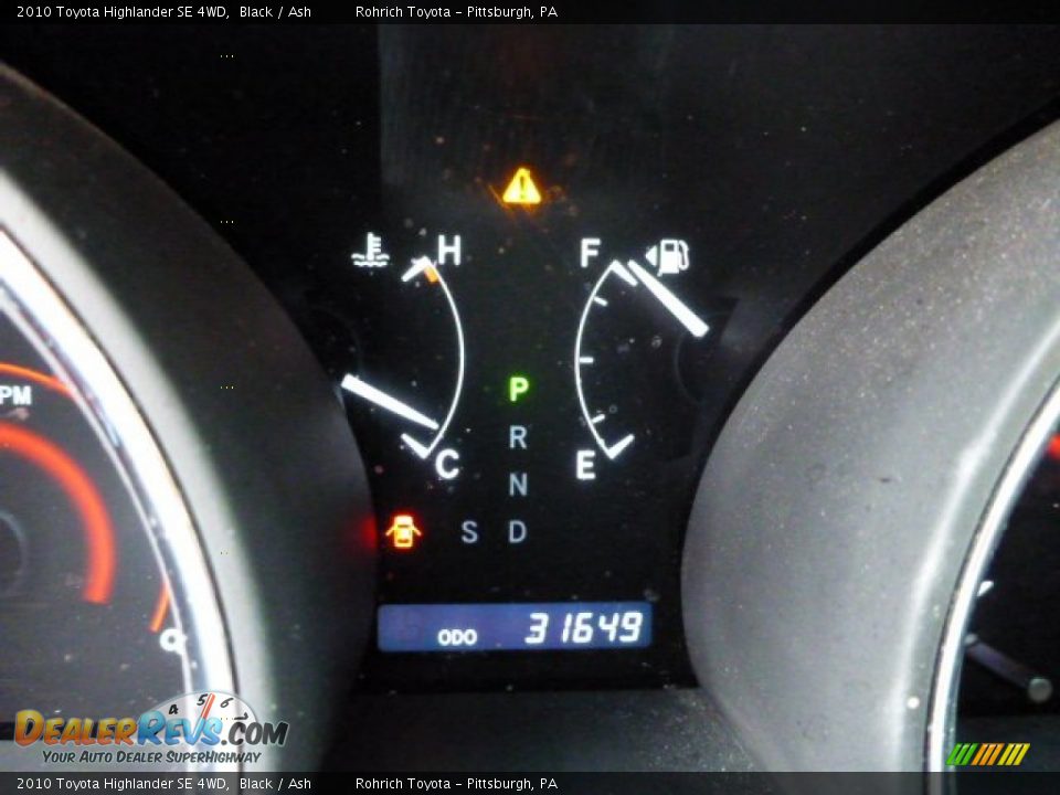 2010 Toyota Highlander SE 4WD Black / Ash Photo #9