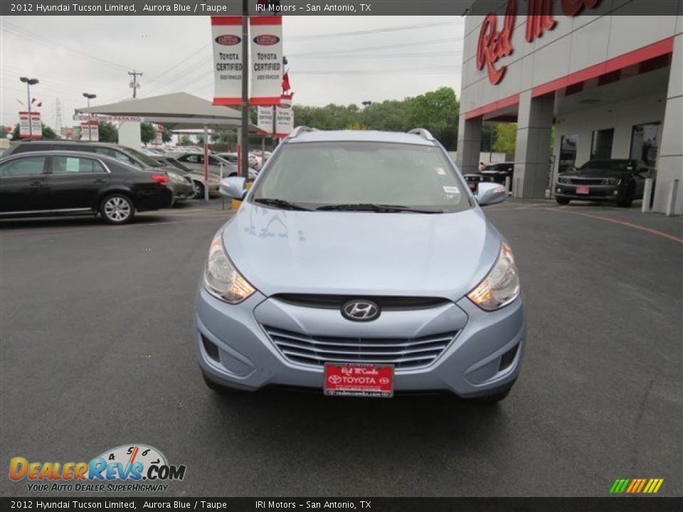 2012 Hyundai Tucson Limited Aurora Blue / Taupe Photo #2