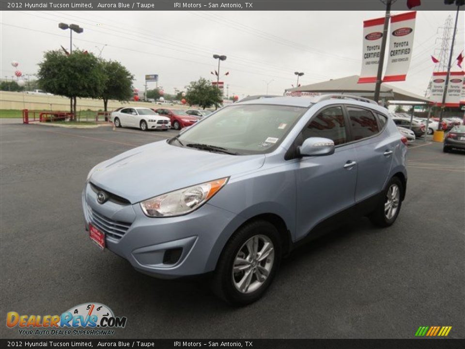 2012 Hyundai Tucson Limited Aurora Blue / Taupe Photo #3