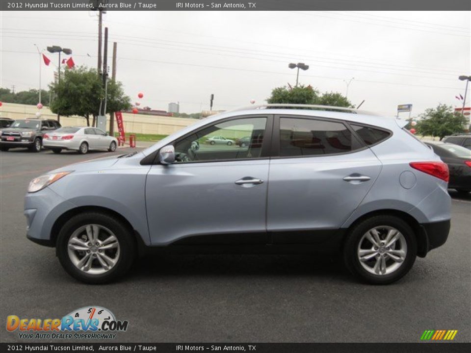 2012 Hyundai Tucson Limited Aurora Blue / Taupe Photo #4