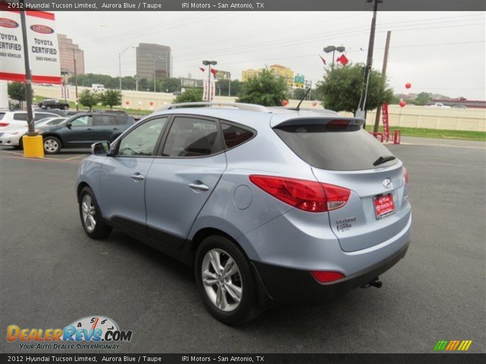 2012 Hyundai Tucson Limited Aurora Blue / Taupe Photo #5