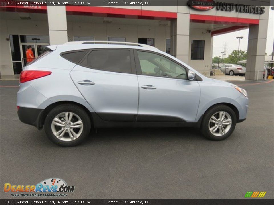 2012 Hyundai Tucson Limited Aurora Blue / Taupe Photo #8