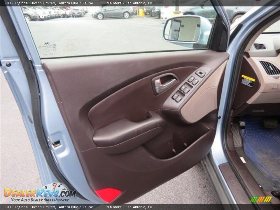 2012 Hyundai Tucson Limited Aurora Blue / Taupe Photo #10