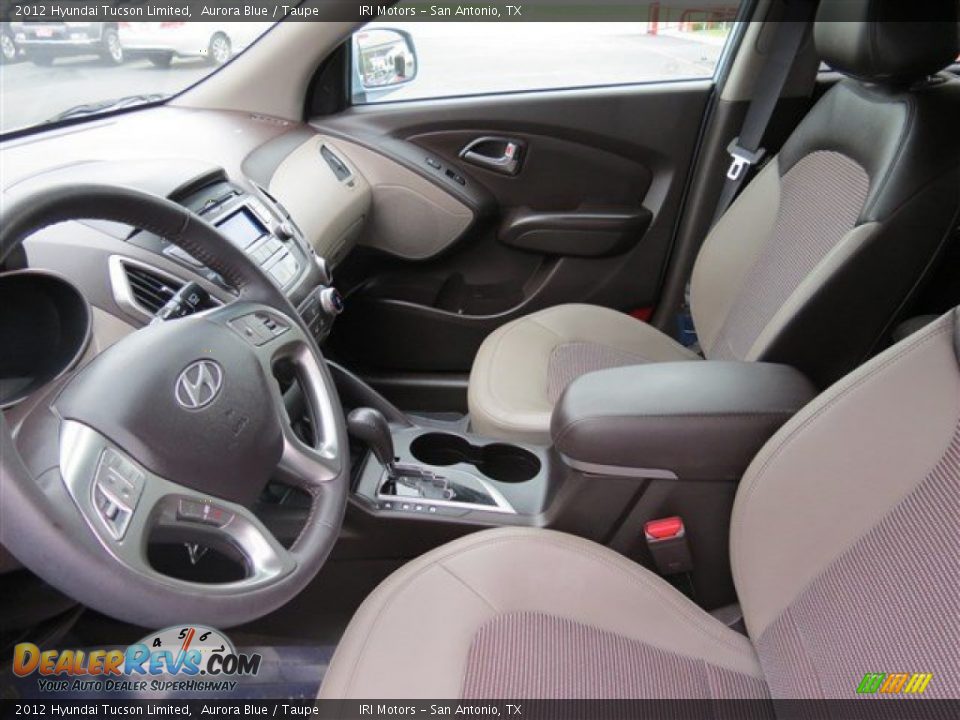 2012 Hyundai Tucson Limited Aurora Blue / Taupe Photo #11