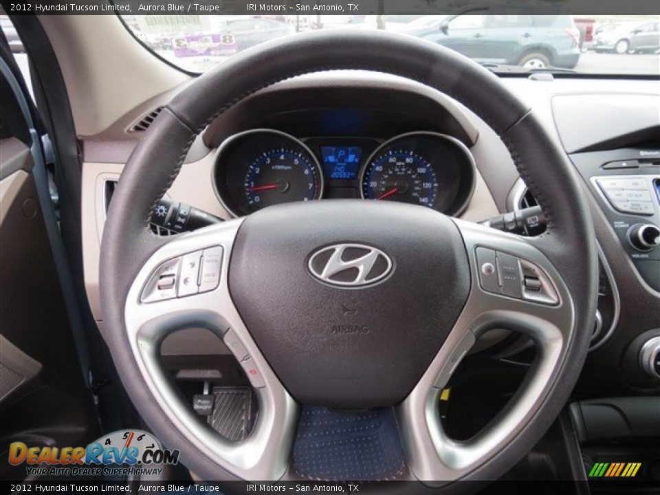 2012 Hyundai Tucson Limited Aurora Blue / Taupe Photo #17