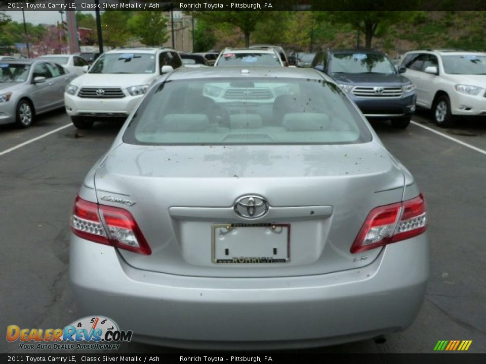 2011 Toyota Camry LE Classic Silver Metallic / Ash Photo #12