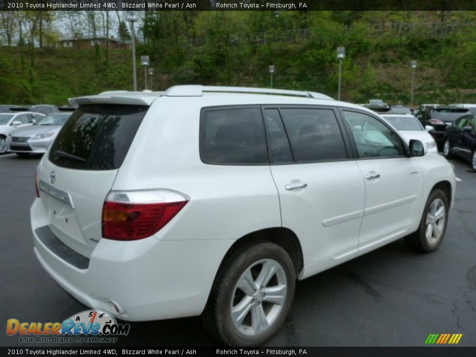 2010 Toyota Highlander Limited 4WD Blizzard White Pearl / Ash Photo #11