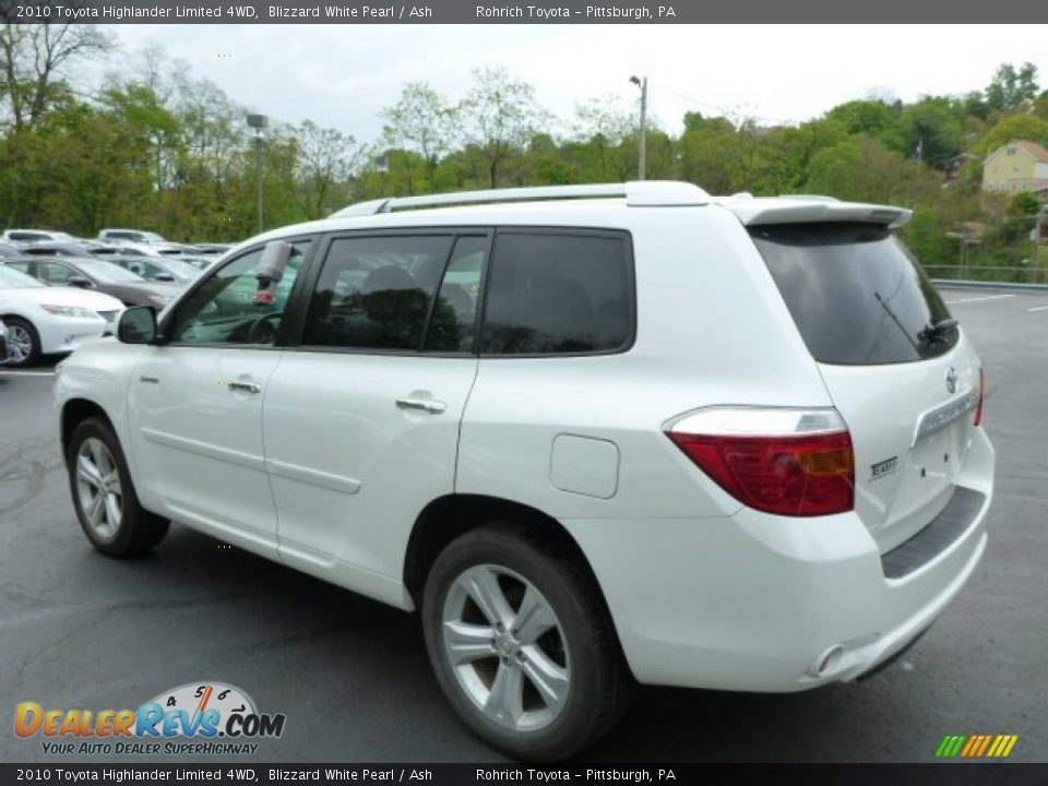 2010 Toyota Highlander Limited 4WD Blizzard White Pearl / Ash Photo #13
