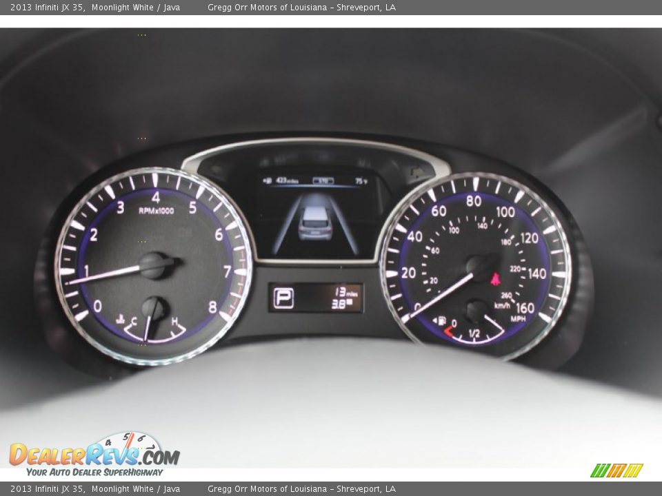 2013 Infiniti JX 35 Moonlight White / Java Photo #13