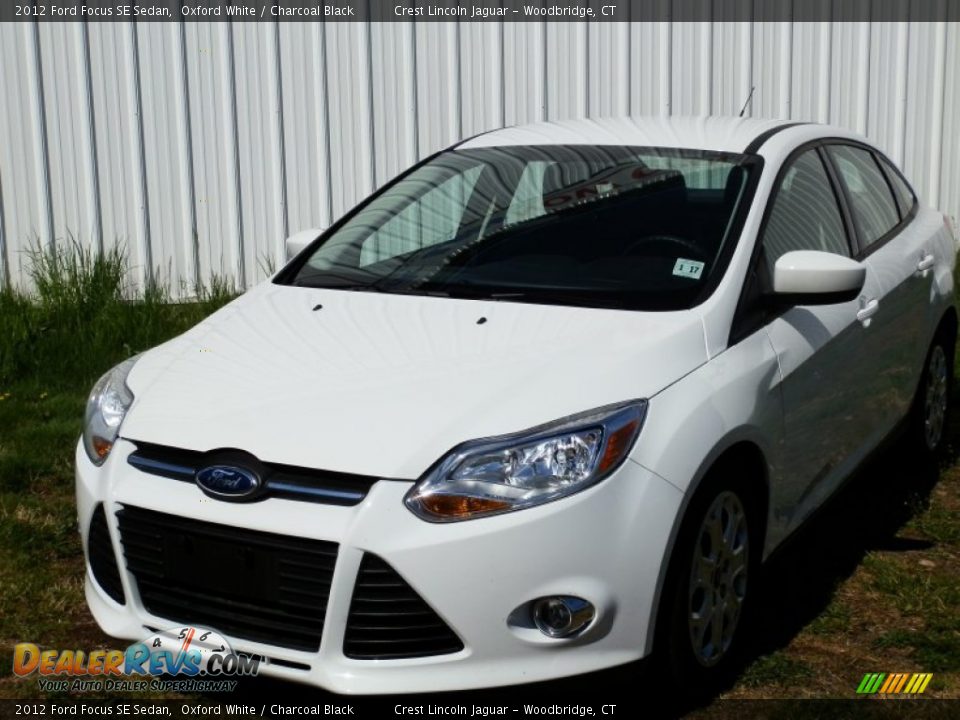 2012 Ford Focus SE Sedan Oxford White / Charcoal Black Photo #1