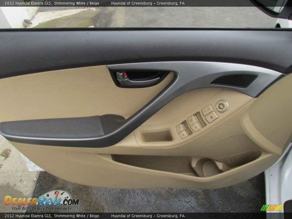 2012 Hyundai Elantra GLS Shimmering White / Beige Photo #11