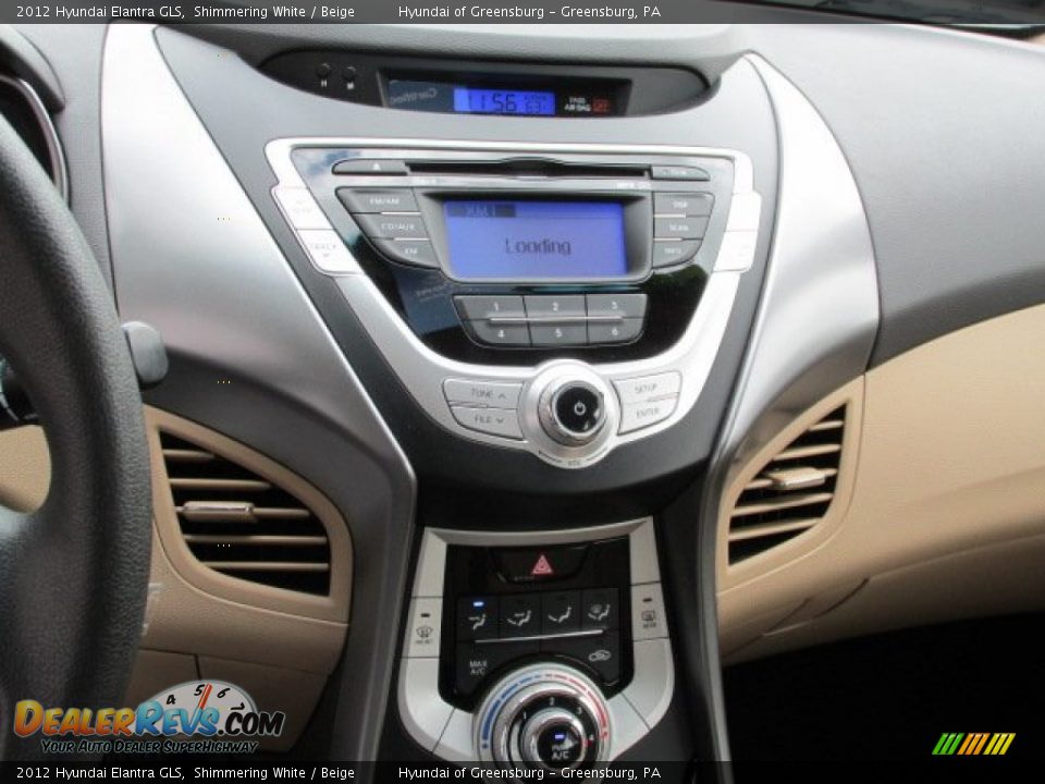 2012 Hyundai Elantra GLS Shimmering White / Beige Photo #13
