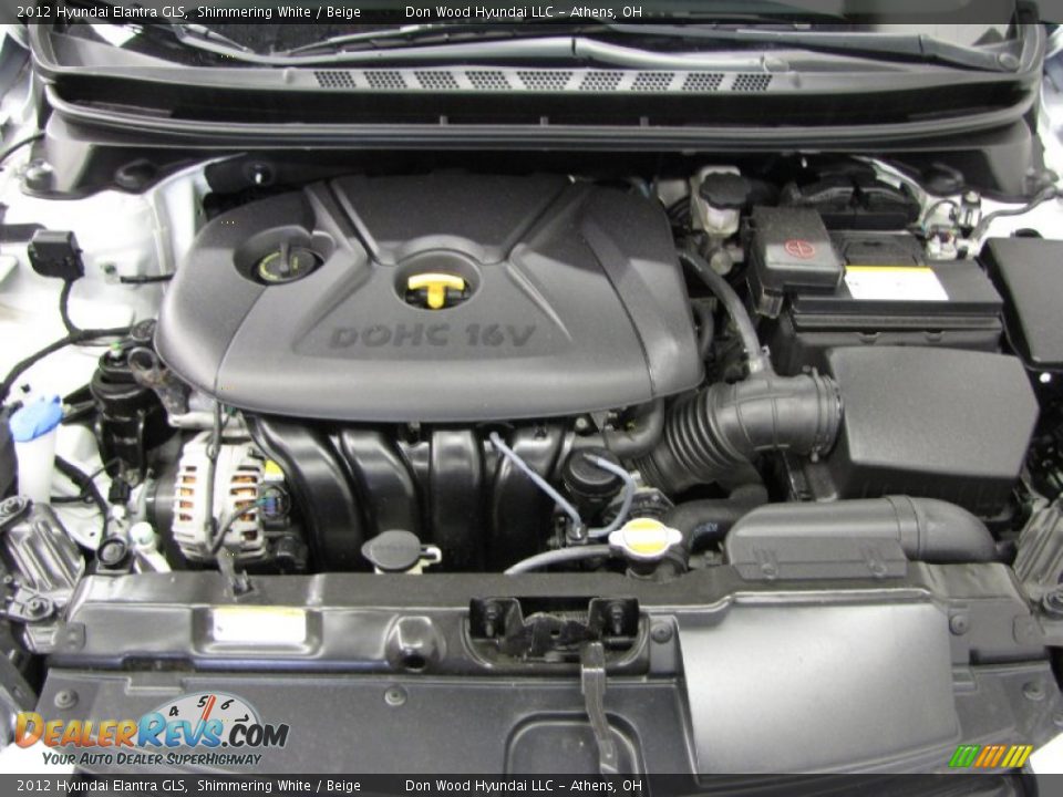 2012 Hyundai Elantra GLS Shimmering White / Beige Photo #5