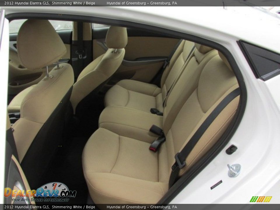2012 Hyundai Elantra GLS Shimmering White / Beige Photo #18