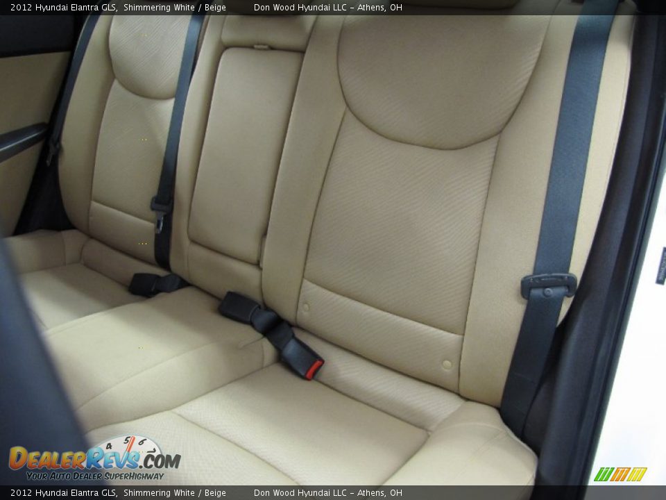 2012 Hyundai Elantra GLS Shimmering White / Beige Photo #7