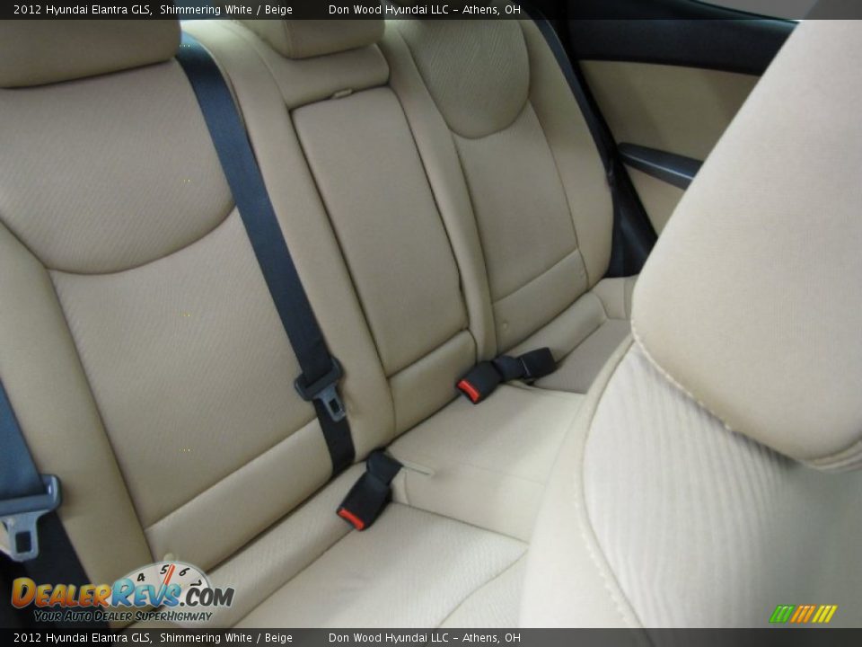 2012 Hyundai Elantra GLS Shimmering White / Beige Photo #8