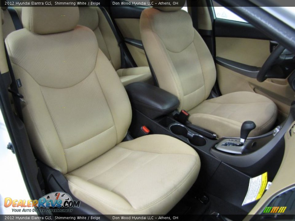 2012 Hyundai Elantra GLS Shimmering White / Beige Photo #9