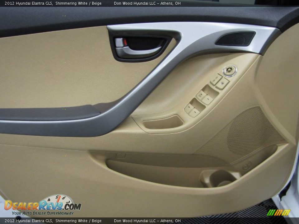 2012 Hyundai Elantra GLS Shimmering White / Beige Photo #10
