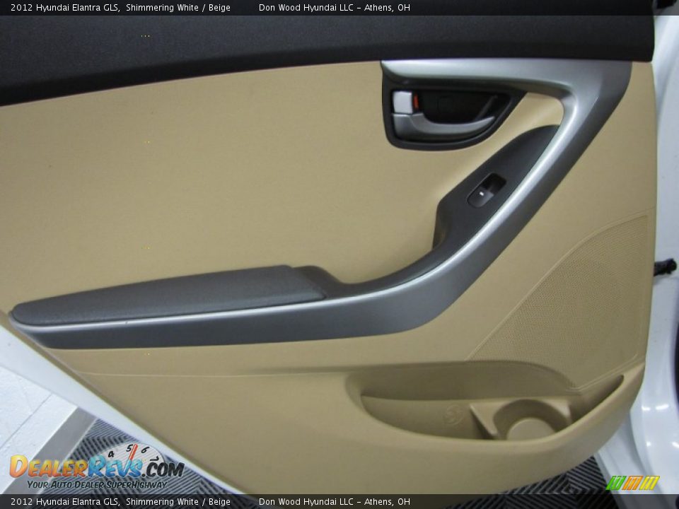 2012 Hyundai Elantra GLS Shimmering White / Beige Photo #12