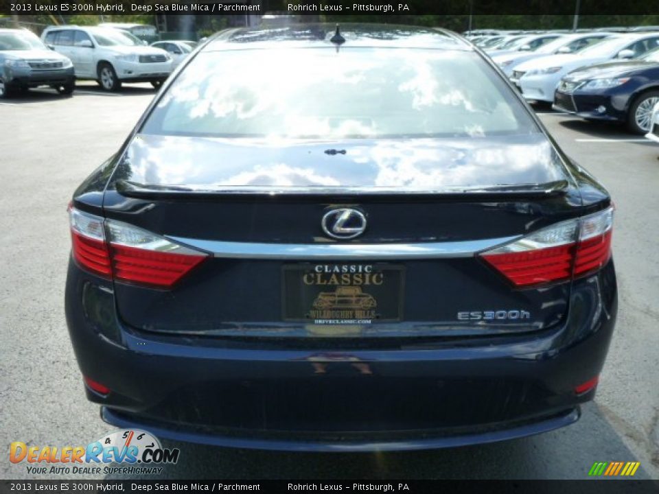 2013 Lexus ES 300h Hybrid Deep Sea Blue Mica / Parchment Photo #3