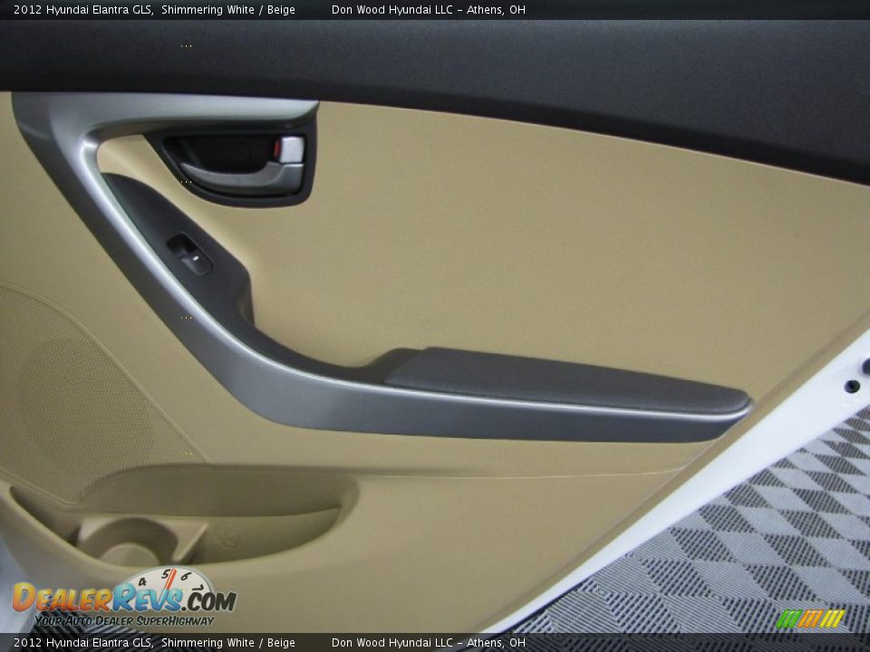 2012 Hyundai Elantra GLS Shimmering White / Beige Photo #13