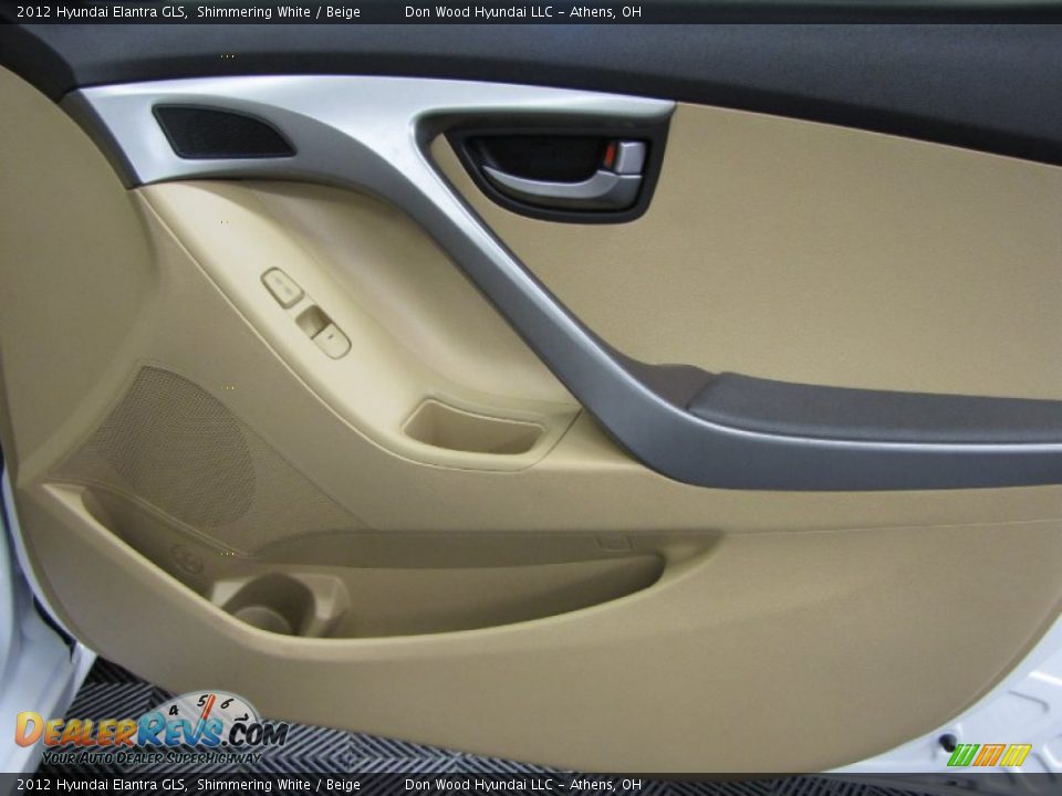 2012 Hyundai Elantra GLS Shimmering White / Beige Photo #14