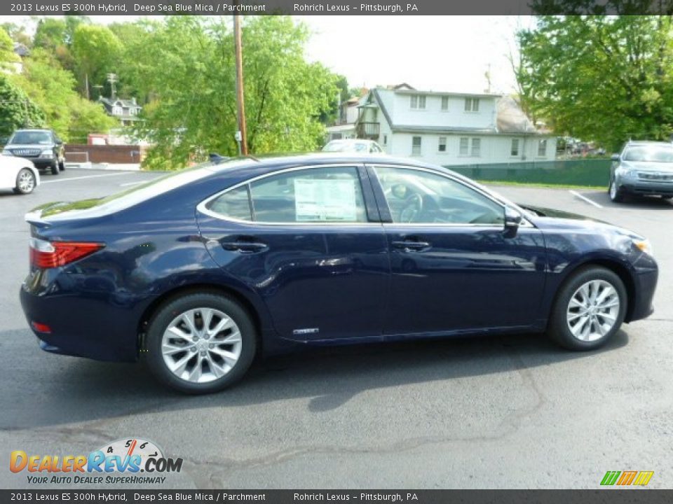 2013 Lexus ES 300h Hybrid Deep Sea Blue Mica / Parchment Photo #5